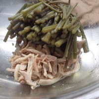美味しくて良かった。はみ出したミズ料理