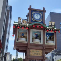 猛暑日の人形町時計台