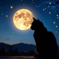 京都　哲学の道で蛍撮り　黒猫と蛍　黒猫三態