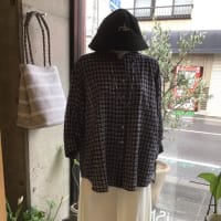 ワッシャーチェック柄ブラウス