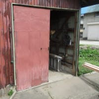 農作業小屋の扉の入替！