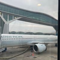【香港】復路の高雄発、香港へ、香港空港のWing the　Firstでカバナ