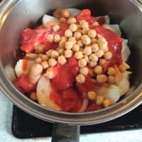 ステーキとひよこ豆スープ