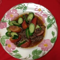 牛肉と夏野菜の炒め物