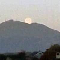 金峰山の月の入り　2021-11-20