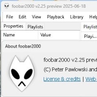 foobar2000 v2.25 preview 2025-06-18 がリリースされました。