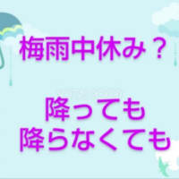 【季節と共存】梅雨中休み？天気も気まぐれ