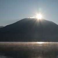 新月期 晴の土曜日 丸沼と中禅寺湖千手ヶ浜からダイヤモンド男体