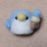 制作日誌103  ダイソー羊毛フェルト  ペンギン