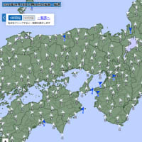 9月18日　アメダスと天気図。