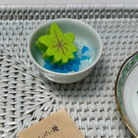 続き・都電荒川線にて（レトロな雰囲気のカフェ風景） そして テーブル茶道参加（見学＋４回目）＆初夏らしい干菓子　〜♪