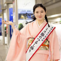 「ミス雛のつるし飾り」伊豆観光キャンペーン in 横浜駅 