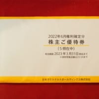 【株主優待（2022年6月権利確定）】日本マクドナルドホールディングス（東S・2702） ～優待食事券（5冊）～