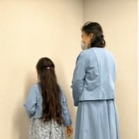 親子お揃いで入学式の服