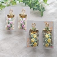 創作ノート《ぷっくりリボンイヤリング【花冠】》