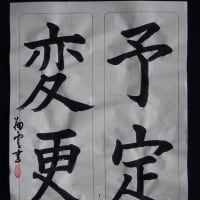 動画で書道を学びましょう！…楷書「予定変更」