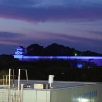 明石城のライトアップ