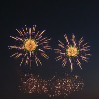 万博会場の花火を撮って来たので送りますよ！-------　ともちゃんからの画像投稿です。