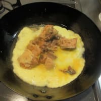 男の料理 「サバ味噌オムレツサンド」