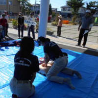太閤山地区自主防災訓練　　救命講習　CPR　AED　担当しました。