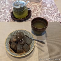 わらび餅と紫蘇ジュース