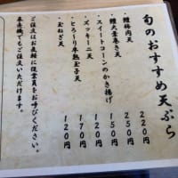 本日のランチはさん天針中野店へ。５００円引きクーポン利用で上海老天丼+ミニざるそばを。コロモン券でレンコン２個。ショップクーポンで鱧梅肉天を追加。