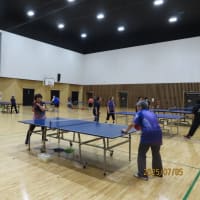 サタデー卓球同好会 7月最初の練習（2025）・・・姶良市役所加治木支所多目的ホール