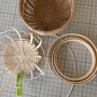 ミニ籠を作っています