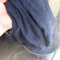 コーデュロイブルゾン（ブルックブラザーズ製）長期間保管による全体ヤケ　全体紺染　綿素材