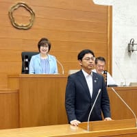 9月5日　本日は一般質問を行い市長に問うの質問の答弁で永見市長が3期目に向けた立候補表明をしました