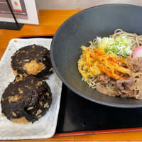 岩のりおにぎりと肉そば