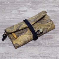 道中財布正絹紺地波金ぼかしの納品