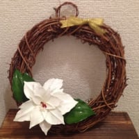 新作☆ポインセチア リース