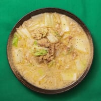 2025.07.10の夕食　豚バラ肉と白菜のスープ