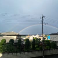 24/06/04  昨日夕方の豪雨の後の虹　と　今日の太陽黒点です。