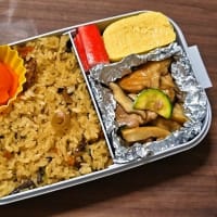 今日の手作り弁当（炊き込みご飯の焼鳥弁当）（2025年6月25日）