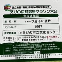 えびの京町温泉マラソン大会の参加通知書が届きました♪