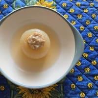 新玉葱の丸ごとスープ・・・