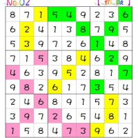 ❤06-19❤猫の肉球ナンプレ「初級③中級①上級①」できました。