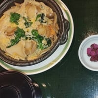 ホタテと菜の花の卵とじ定食・レストラン樹林本日のランチ