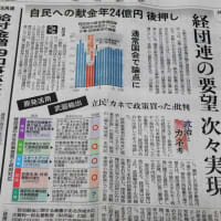 自民党への献金年24億円　経団連の要望次々実現