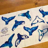 オリジナルクジラの尾びれ手ぬぐい出来ました！
