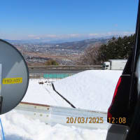 千曲川展望公園付近で  5.7GHzビーコン の受信比較　3/20