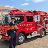 ７月８日　本日は国立市消防団第一分団でポンプ車両の車両点検・市内巡回・給油・ミーティングを行いました