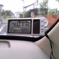 透明の車外温度計