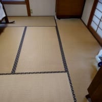 セキスイ市松美草カラー ラテブラウンを使用した畳表替え工事と熊本県産市松畳表を使用した新畳入れ替え工事