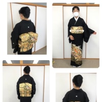 短い丈の留袖も着付け方で普通におはしょりが出ます(*^-^*)