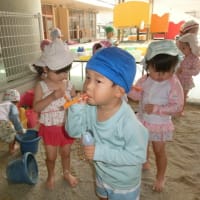 【ひよこ組・ぱんだ組】しゃぼん玉・水遊びをしたよ🫧