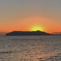 志海苔漁港から、今日の“夕陽”．．．