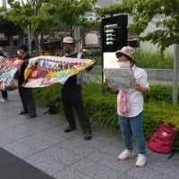 6月23日慰霊の日に、大阪駅前でスタンディングを行いました